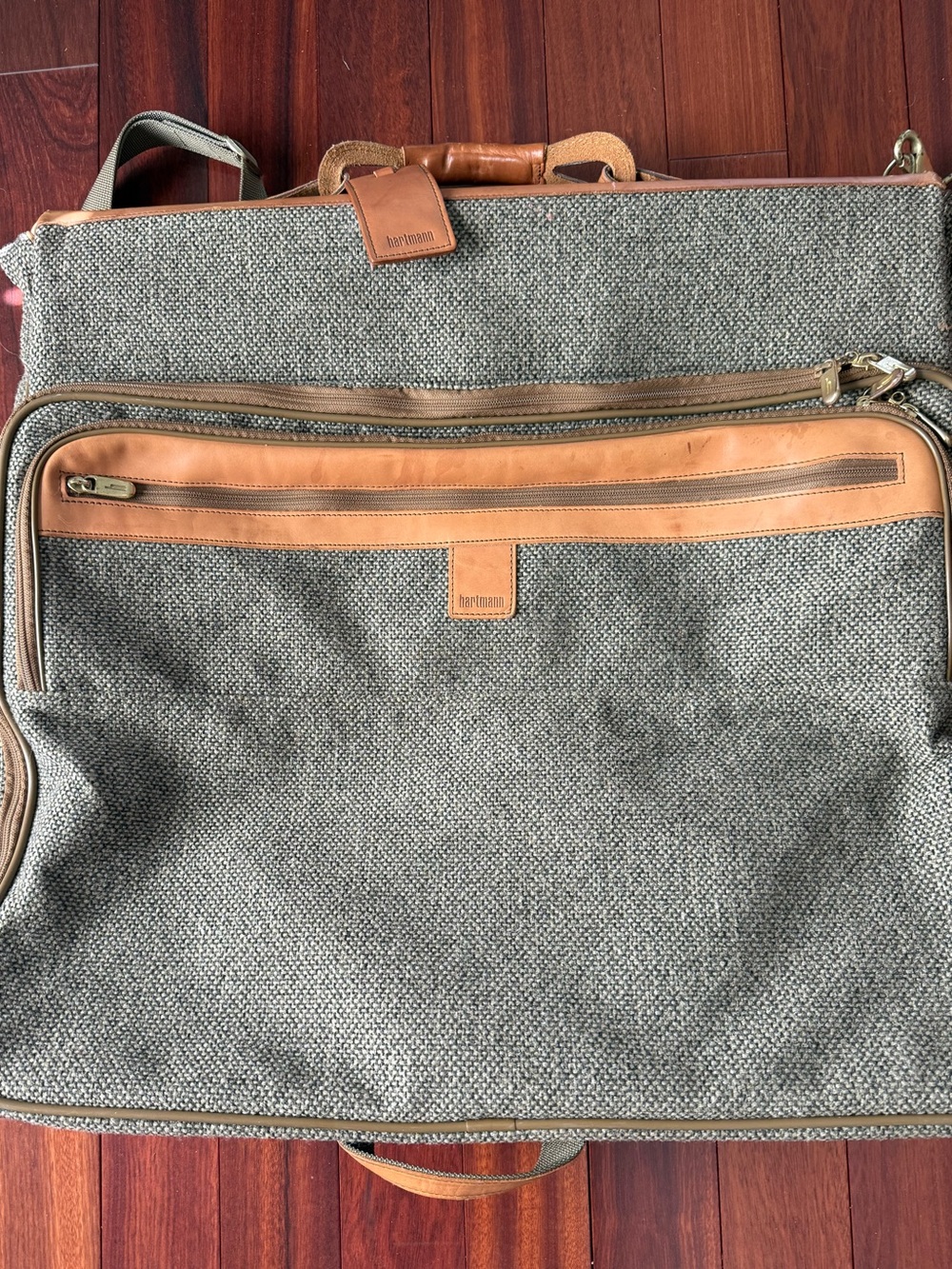 Hartmann Tweed & Leather Garment Bag Luggage 22 in wide